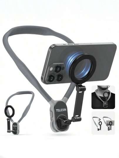 Soporte magnético para colgar el teléfono en el cuello, soporte para teléfono en el cuello, soporte para selfie POV/Vlog